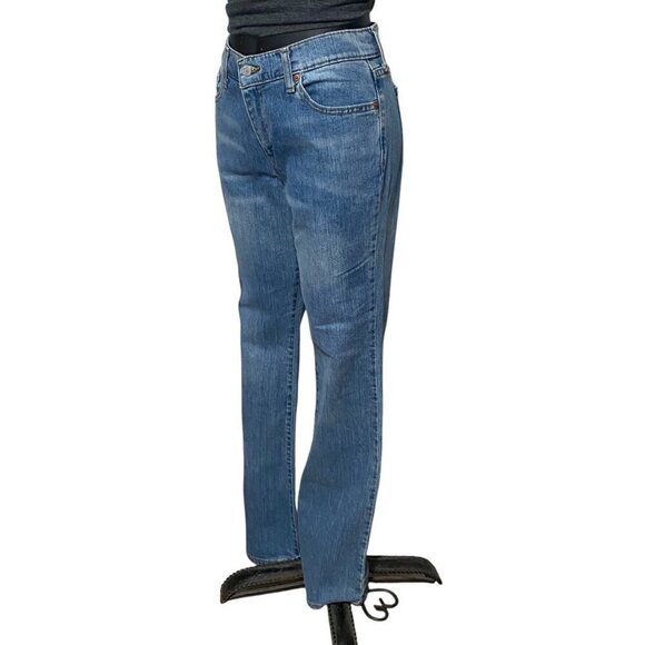 Levi’s 515 Boot Cut Flared Denim Jeans in Medium Blue Womens Size 10 L - Picture 4 of 8